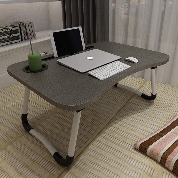  High Quality Mdf Portable Laptop Bed Tray Table Notebook Stand Reading Holder Computer Table With Foldable Legs